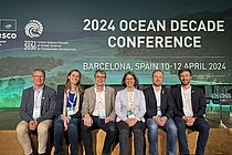 Dr. Toste Tanhua, Sigrid Keiser, Professor Dr. Arne Körtzinger, Direktorin Professorin Dr. Katja Matthes, Dr. Björn Fiedler, Tobias Hahn. Nicht im Bild: Dr. David Keller, Dr. Ulrike Heine