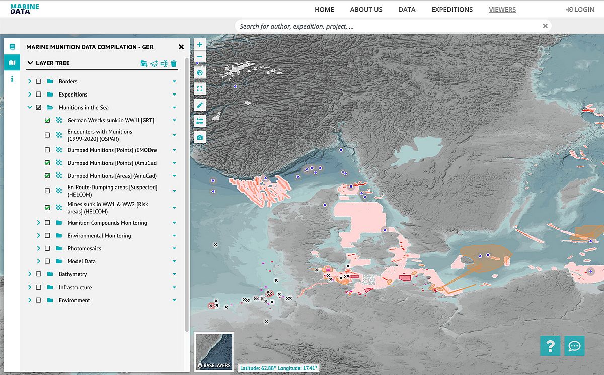 Map Marine Munition Data Compilation